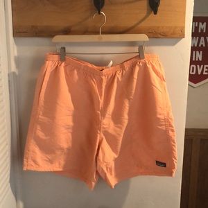 Patagonia Baggies 7” inseam with liner removed.